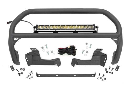 Rough Country - Rough Country Nudge Bar - 20 Inch Chrome Single Row LED - Ford Bronco Sport (21-23) - 51043