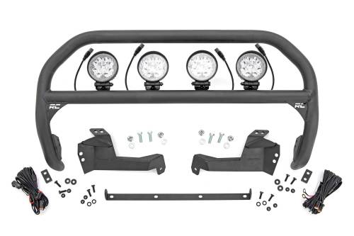 Rough Country - Rough Country Nudge Bar - 4 Inch Round Led (x4) - Ford Bronco Sport 4WD (21-23) - 51044