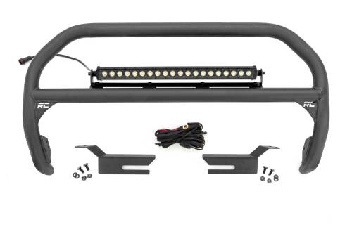 Rough Country - Rough Country Nudge Bar - 20 Inch Black Single Row LED - Ford Bronco 4WD (21-23) - 51046