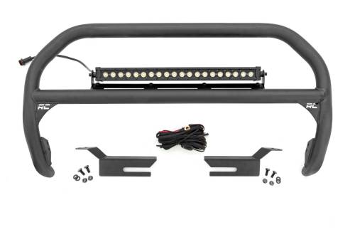 Rough Country - Rough Country Nudge Bar - 20 Inch BLK DRL Single Row LED - Ford Bronco 4WD (21-23) - 51047