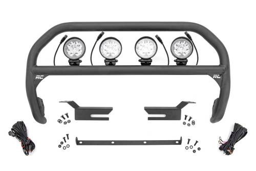 Rough Country - Rough Country Nudge Bar - 4 Inch Round Led (x4) - Ford Bronco 4WD (2021-2023) - 51049