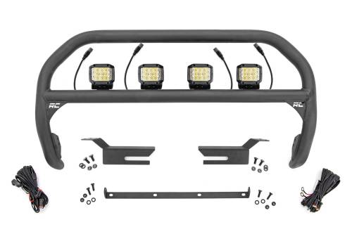 Rough Country - Rough Country Nudge Bar - 3 Inch Wide Angle Led (x4) - Ford Bronco 4WD (21-23) - 51050