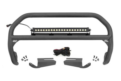 Rough Country - Rough Country Nudge Bar - 20 Inch BLK DRL Single Row LED - OE Modular Steel - Ford Bronco (21-23) - 51102