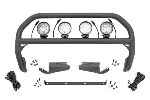 Rough Country - Rough Country Nudge Bar - 4 Inch Round Led (x4) - OE Modular Steel - Ford Bronco (21-23) - 51104