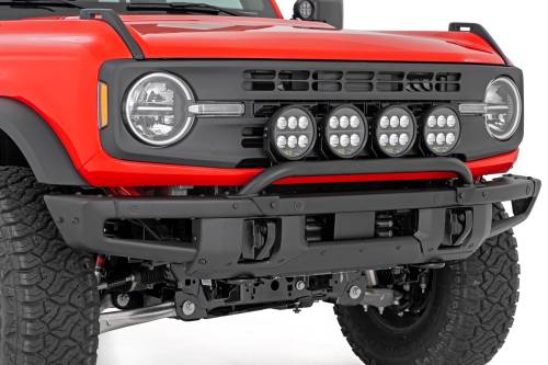 Rough Country - Rough Country Light Bar Mount - 6.5 Inch Round LED (Quad) - OE Modular Steel - Ford Bronco (21-24) - 51137