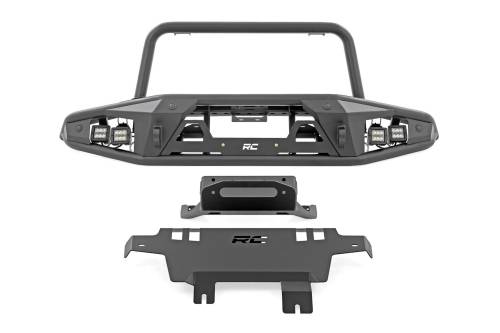 Rough Country - Rough Country Front Bumper - Tubular - w/Winch Plate - Ford Bronco (21-23) - 51205