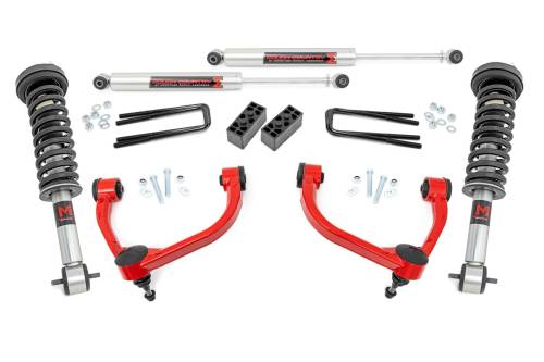 Rough Country - Rough Country 3 Inch Lift Kit - M1 Struts - Ford F-150 4WD (2014-2020) - 54540RED