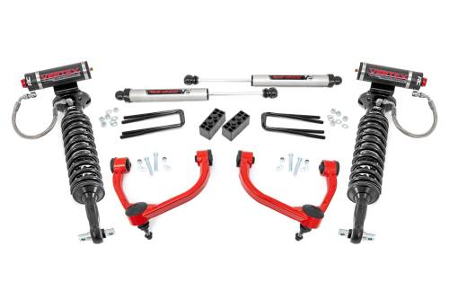 Rough Country - Rough Country 3 Inch Lift Kit - UCAs - Vertex/V2 - Ford F-150 4WD (2014-2020) - 54557RED