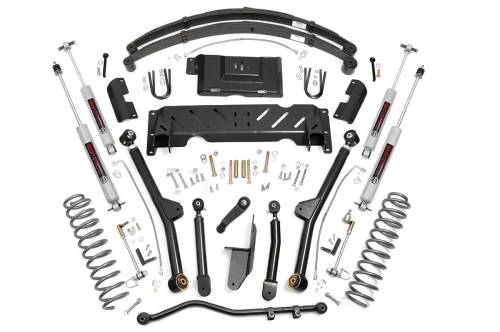 Rough Country - Rough Country 4.5 Inch Lift Kit - Long Arm - RR Leaf's - NP242 - Jeep Cherokee XJ (84-01) - 61722