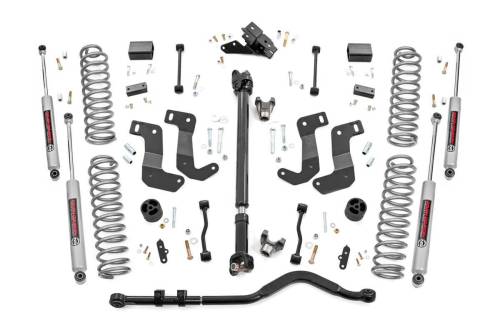 Rough Country - Rough Country 3.5 Inch Lift Kit - C/A Drop - FR D/S - Jeep Wrangler JL 4WD (18-23) - 62730