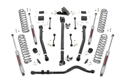 Rough Country - Rough Country 3.5 Inch Lift Kit - Adj Lower - FR D/S - Jeep Wrangler JL (18-23) - 62830