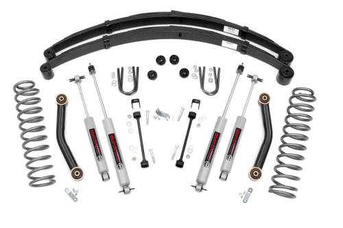 Rough Country - Rough Country 4.5 Inch Lift Kit - RR springs - Jeep Cherokee XJ 2WD/4WD (84-01) - 633N2