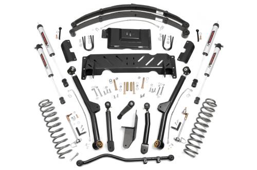 Rough Country - Rough Country 4.5 Inch Lift Kit - Long Arm - RR Leaf's - V2 - Jeep Cherokee XJ 4WD (1984-2001) - 68670