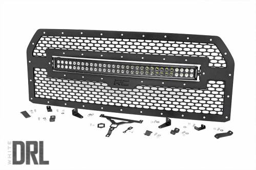 Rough Country - Rough Country Mesh Grille - 30" Dual Row LED - Black Ser - Ford F-150 (15-17) - 70193DRL