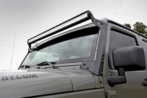 Rough Country - Rough Country LED Light Mounts - Upper Windshield - 50" - Jeep Wrangler JK (07-18) - 70504