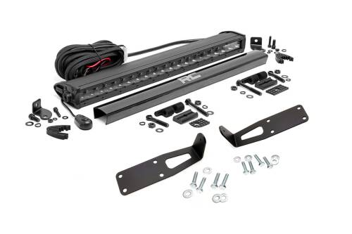 Rough Country - Rough Country LED Light - Bumper Mount - 20" Black Single Row - Ram 2500 (10-18) - 70568BL