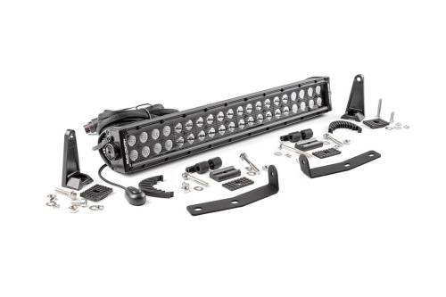 Rough Country - Rough Country LED Light - Bumper Mnt - 20" Black Dual Row - Nissan Titan XD (16-21) - 70645