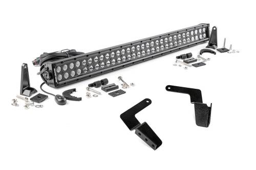 Rough Country - Rough Country LED Light - Bumper Mount - 30" Black Dual Row - Toyota FJ Cruiser (07-14) - 70652