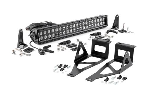 Rough Country - Rough Country LED Light - Bumper Mount - 2" Black Dual Row - Ford Super Duty (05-07) - 70665