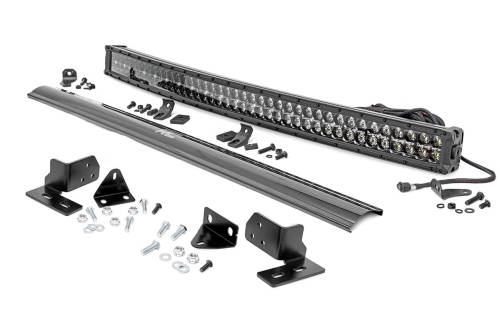 Rough Country - Rough Country LED Light - Bumper Mount - 40" Black Dual Row - White DRL - Ford Super Duty (11-16) - 70682DRL