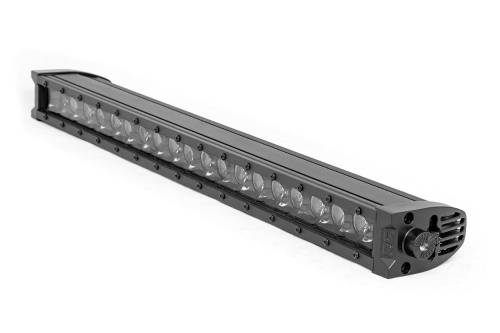 Rough Country - Rough Country Black Series LED Light Bar - Cool White DRL - 20 Inch - Single Row - 70720BLDRL