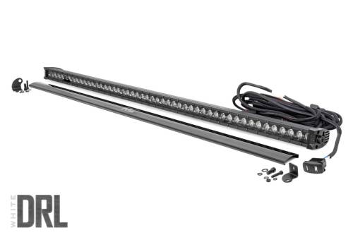 Rough Country - Rough Country Black Series LED Light Bar - Cool White DRL - 50 Inch - Single Row - 70750BLDRL