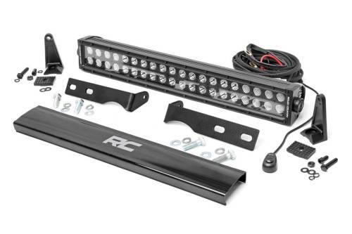 Rough Country - Rough Country LED Light - Bumper Mount - 20" Black Dual Row - Jeep Grand Cherokee WK2 (11-20) - 70773