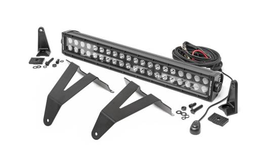 Rough Country - Rough Country LED Light - Bumper Mount - 20" Black Dual Row - Ram 1500 (19-23) - 70779