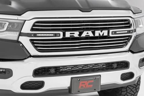 Rough Country - Rough Country Dual 6in LED Grille Kit - Chrome Slimline - Ram 1500 2WD/4WD (19-23) - 70784