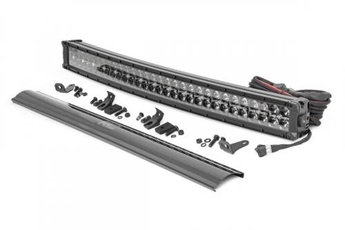 Rough Country - Rough Country LED Light - Bumper Mount - 30" Black Dual Row - White DRL - Toyota 4Runner (14-20) - 70787