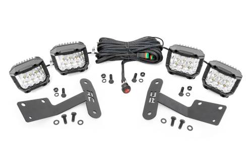 Rough Country - Rough Country LED Light - Ditch Mount - 3" OSRAM - Wide - Toyota Tundra (14-21) - 70839