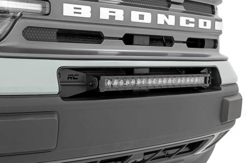 Rough Country - Rough Country LED Light - Bumper Mount - 20" Black Single Row - Ford Bronco Sport (21-23) - 71036