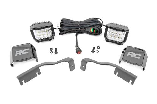 Rough Country - Rough Country LED Light - Ditch Mount - 3" OSRAM - Wide - Nissan Frontier (22-23) - 71068