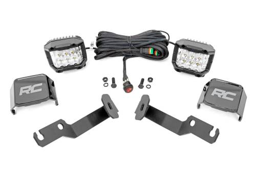 Rough Country - Rough Country LED Light Kit - Ditch Mount - 3" OSRAM - Wide - Toyota Tacoma (05-15) - 71091