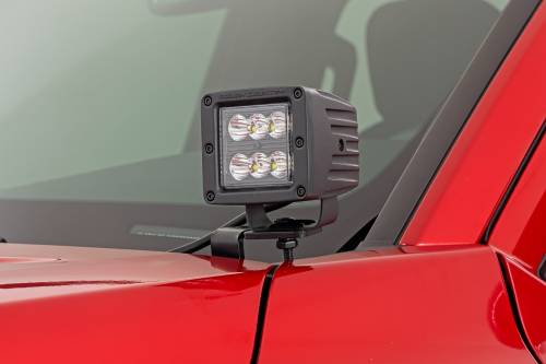 Rough Country - Rough Country LED Light Kit - Ditch Mount - 2" Black Pair - Spot - Toyota Tacoma (2024) - 72101