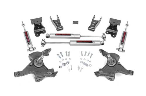 Rough Country - Rough Country Lowering Kit - 2 Inch FR - 4 Inch RR - Chevy C1500/K1500 Truck (88-99) - 725.20