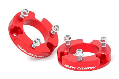 Rough Country - Rough Country 2 Inch Leveling Kit - Aluminum - Red - Toyota Tacoma 2WD/4WD (05-23) - 744RED