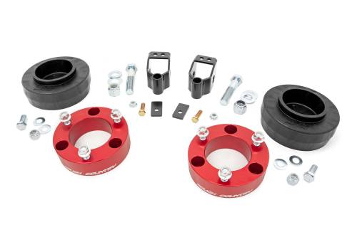 Rough Country - Rough Country 3 Inch Lift Kit - X-REAS - RR Spacers - Red - Toyota 4Runner (03-09) - 762RED