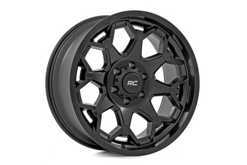 Rough Country - Rough Country Rough Country 80 Series Wheel - One-Piece - Semi Gloss Black - 20x9 - 8x6.5 - 0mm - 80200910