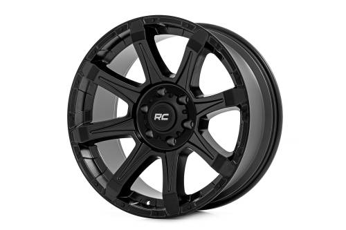 Rough Country - Rough Country Rough Country 81 Series Wheel - One-Piece - Semi Gloss Black - 20x9 - 8x6.5 - 0mm - 81200910