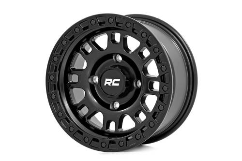 Rough Country - Rough Country Rough Country 82 Series Wheel - One-Piece - Semi Gloss Black - 14x7 - 4x156 - +10mm - 82140730