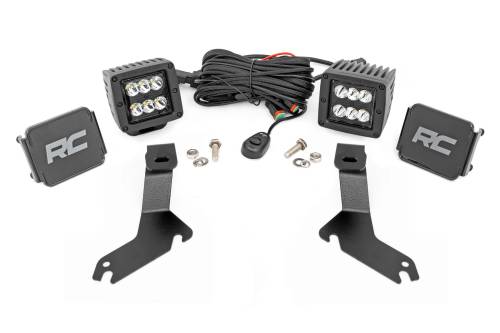 Rough Country - Rough Country LED Light Kit - Ditch Mount - 2" Black Pair - Spot - Chevy Silverado 1500 (99-06) - 82282