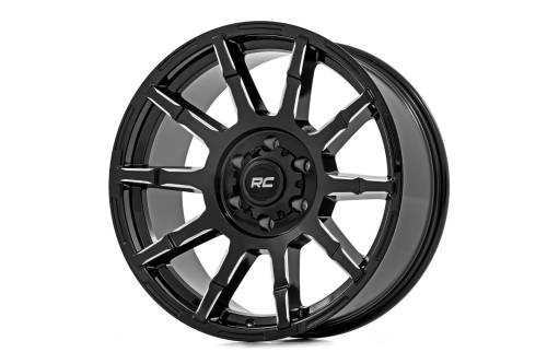 Rough Country - Rough Country Rough Country 83 Series Wheel - One-Piece - Gloss Black - 17x9 - 5x4.5 - +0mm - 83170913