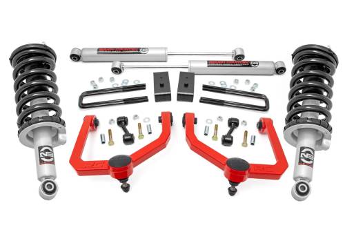 Rough Country - Rough Country 3 Inch Lift Kit - N3 Struts & Shocks - Nissan Titan 4WD (2017-2024) - 83431RED