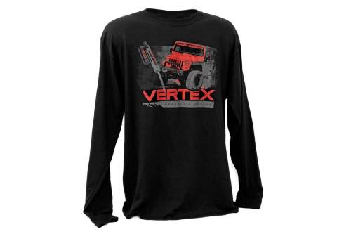 Rough Country - Rough Country Rough Country T-Shirt - Long Sleeve - Vertex - Black - 2XL - 840902XL