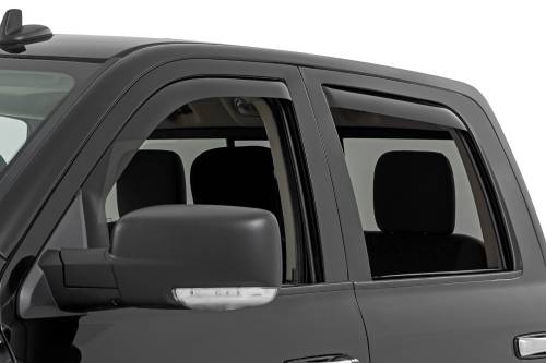 Rough Country - Rough Country Side Window Deflectors - In Channel Rain Guard - Ram 1500/2500/3500 (10-24 & Classic) - 840924