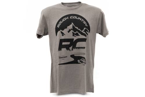 Rough Country - Rough Country Rough Country T-Shirt - RC Mountains - Warm Gray - 2XL - 840952XL