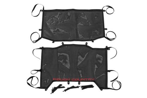 Rough Country - Rough Country Mesh Bikini Top Plus - Black - Jeep Wrangler 4xe (21-23)/Wrangler JL (18-23) - 85120