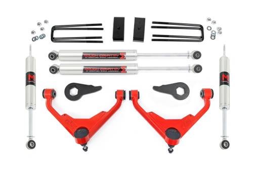 Rough Country - Rough Country 3 Inch Lift Kit - FT Code - M1 - Chevy/GMC 2500HD (01-10) - 85940RED