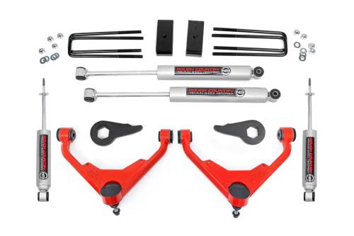 Rough Country - Rough Country 3 Inch Lift Kit - FK/FF Code - Chevy/GMC 2500HD (01-10) - 859830RED